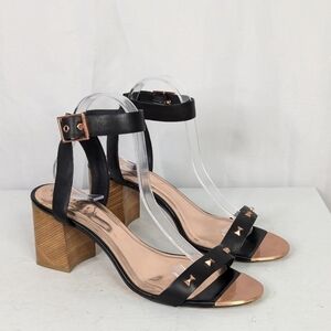 Ted Baker Biah Rose Gold Studded Block Heel Sandals